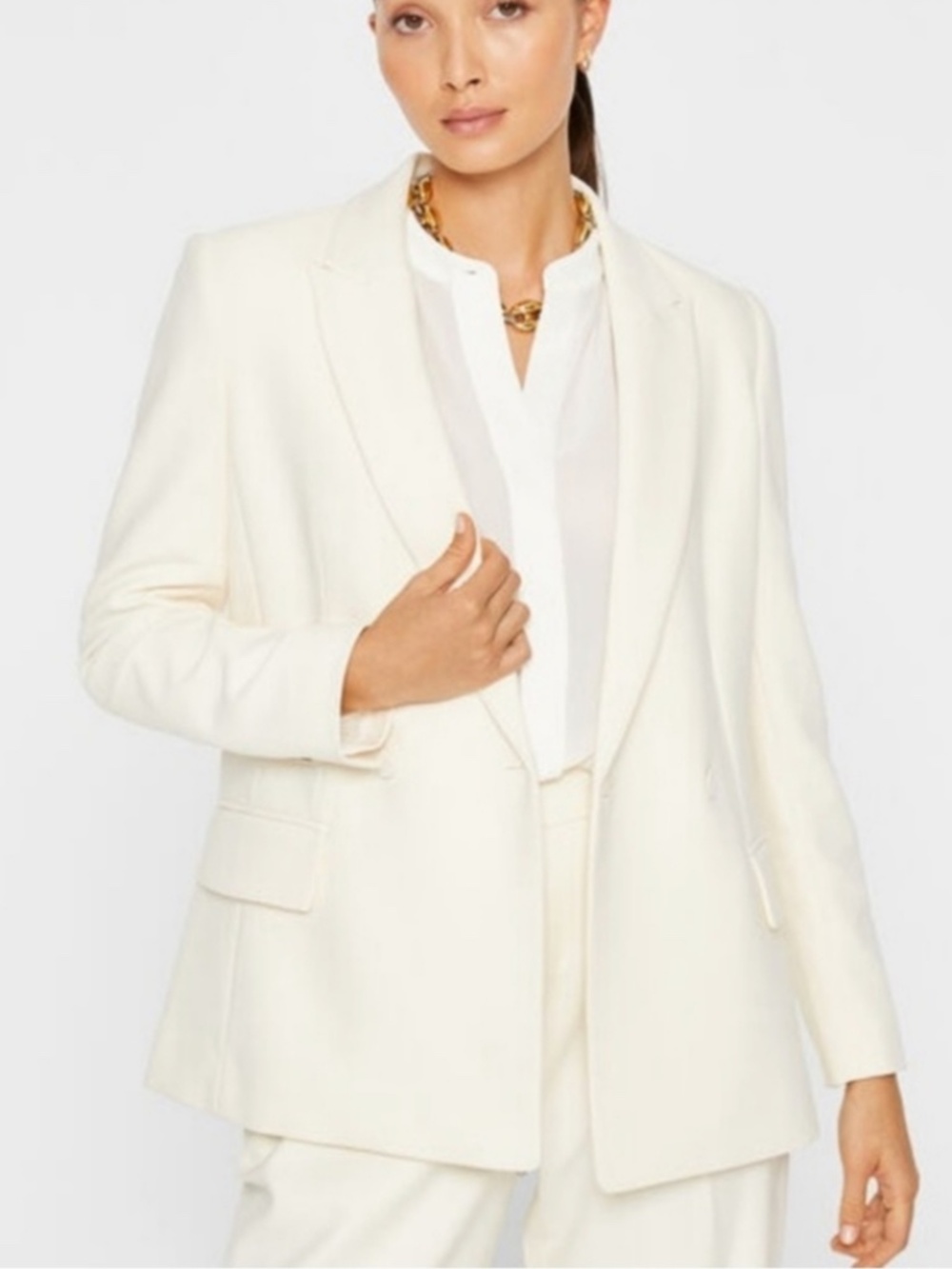 Club Monaco Double-Breasted Blazer in Cream NWT